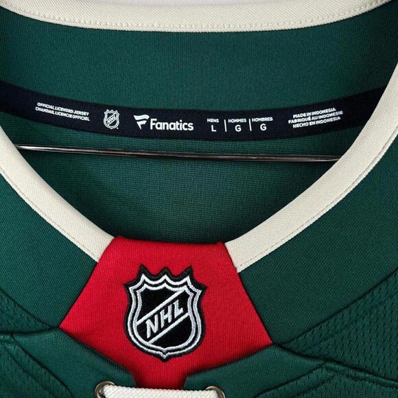 2023/24 Fanatics  Green Minnesota Wild Home Breakaway Jersey Men's Size L NWT - Picture 3 of 9